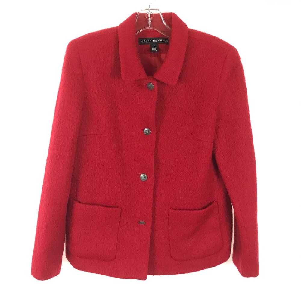 Josephine Chaus Fuzzy Wool Blend Jacket